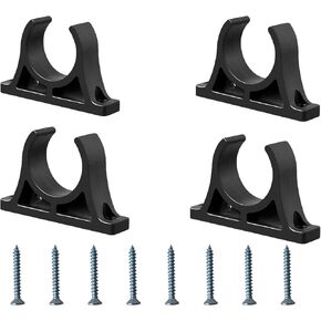 4pcs Durable Kayak Paddle Holder Clip Accessories, Pontoons, Kayak Accessories- Black,with 8 Screws