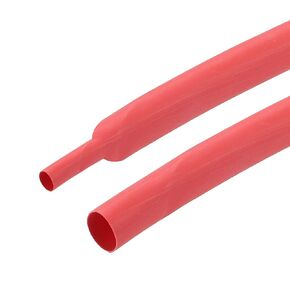 Heat Shrink Tubing 2:1 Cable Sleeving Tube Wrap, [for Electric Insulation Protection] - 1/4" Dia/1m/Red