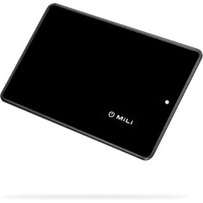 MiLi MiCard • Wireless Rechargeable Wallet Tracker Card, Credit-Card Size Wallet Finder, Thin Bluetooth Tracking Card, Works with Apple Find My (iOS Only), 5-Year Battery Life