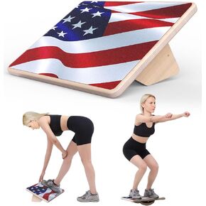 Sozzy 2-in-1 Balance Board and Slant Board, at-home Physical Therapy, Working on Balance, Calf Stretching, DIY Wooden Wobble Board, Version 3.0 Upgraded to 400 lbs