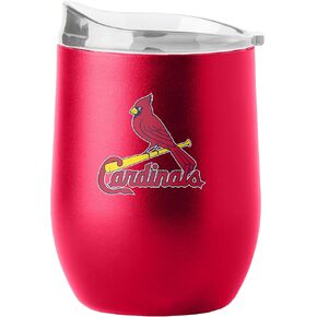 logobrands MLB 16oz Flipside Powder Coated Double Wall Insulated Steel Curved Beverage Tumbler (New York Yankees)