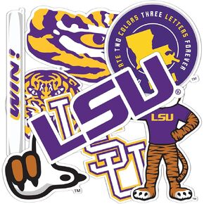Desert Cactus LSU Sticker Tigers Geaux Louisiana State University Stickers Vinyl Decals Laptop Water Bottle Car T2 (Type 2-3)