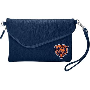 Littlearth Chicago Bears NFL Pebble Fold Over Crossbody Purse