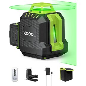 Brillaser 360° Green Laser Level, Rechargeable 98ft Self-Leveling Laser Level, High Accuracy Cross Line Laser Level for Picture Hanging with Magnetic Bracket & Carrying Pouch Included