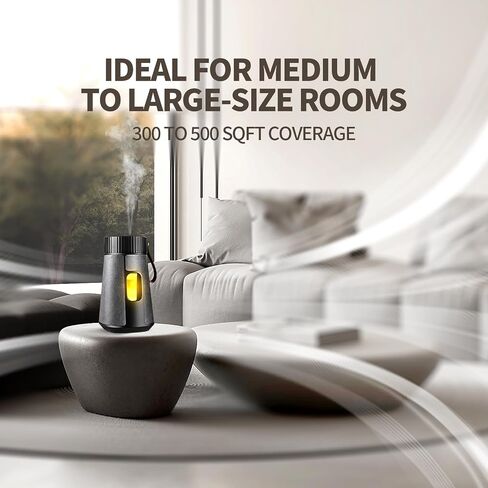 CJC Waterless Aromatherapy Diffuser,Scent Air Machine for Home,Wirelessly Aromatherapy Nebulizer,Anti Oil Leakage Design,1/2/3H Timers Modes & 3 Mist Level,for Bedroom,Living Room,Office,Car (Black) in Saudi Arabia