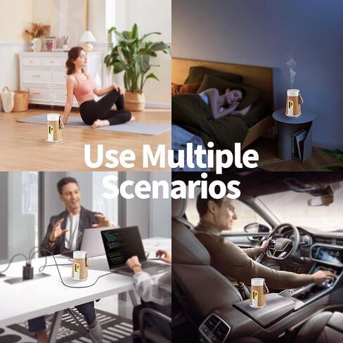 CJC Waterless Aromatherapy Diffuser,Scent Air Machine for Home,Wirelessly Aromatherapy Nebulizer,Anti Oil Leakage Design,1/2/3H Timers Modes & 3 Mist Level,for Bedroom,Living Room,Office,Car (Black) in Saudi Arabia