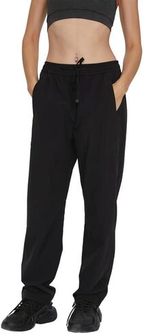 Women's Hiking Pants Quick Dry Lightweight Water Resistant Cargo Pants Elastic Waist Workout Travel Zipper Pockets in Saudi Arabia
