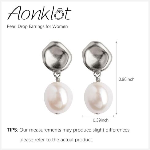 Pearl Drop Earrings for Women Gold Pearl Earrings Dangling Irragular Pearl Stud Statement Earrings Jewelry Gift in Saudi Arabia