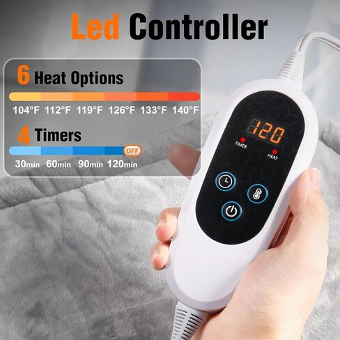 Heating Pad for Neck and Shoulders, 2lb Weighted Neck Heating Pad for Back Pain Relief, Ultra Soft Neck Heating Pad 6 Heat Settings 4 Timers Auto Off Birthday Christmas Gifts for Women Men Mom in Saudi Arabia
