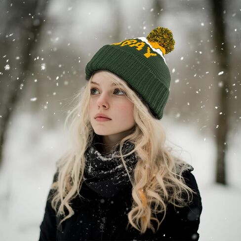Football City Beanie 2024 Fashion Knit Pom-Pom Hat Soft Headwear Cuffed Winter Hat Sport Fans Gift for Men Women Kids in Saudi Arabia