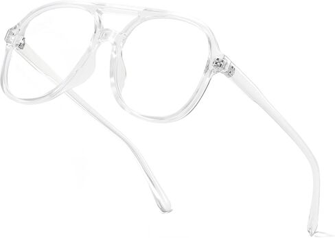 Plastic Pilot Anti-Blue Light Glasses for Women Men Classic Vintage Trendy Square Aviators in Kuwait