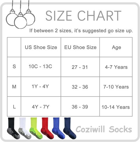 Kids Grip Soccer Socks Boys Basketball Crew Socks Cushioned Athletic Non Slip Socks Girls Running Sport Youth in Saudi Arabia