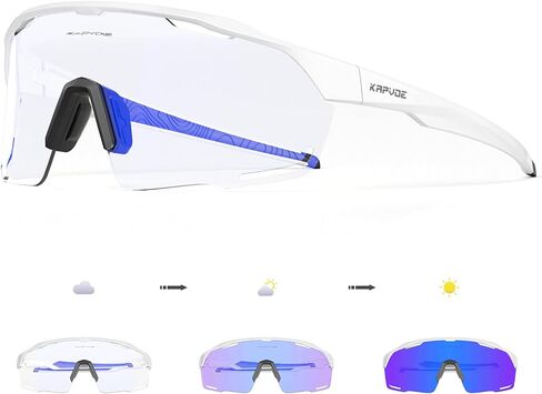 KAPVOE Photochromic Cycling Glasses Men Women Clear Mountain Bike Sunglasses Sports Sunglasses MTB Biking Baseball in Kuwait