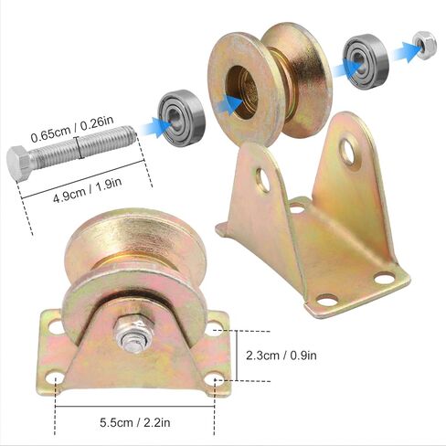 7 قطع عجلة أخدود على شكل حرف V مقاس 2 بوصة، عجلة أخدود على شكل حرف V، عجلات بوابة منزلقة، للمسار على شكل حرف V المقلوب، والبوابات الدوارة. بواسطة جينهاكون in Kuwait