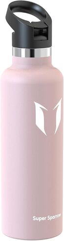 Super Sparrow Water Bottle Insulated - 17 Oz / 25 Oz / 32 Oz - Standard Mouth FlipFlow Flask - BPA Free, Leak Proof Drink Bottle- Ergonomic Straw Water Bottle for Work, Gym, Travel, Sports, Outdoor in Saudi Arabia