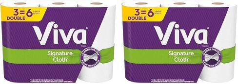 Viva Signature Cloth Paper Towels, 3 Double Rolls, 94 Sheets per Roll in Saudi Arabia
