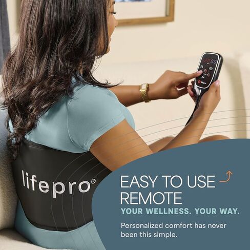 حزام العلاج بالضوء الأحمر والأشعة تحت الحمراء من LifePro للعضلات والجلد | حرارة بالأشعة تحت الحمراء البعيدة مع إعدادات قابلة للتعديل | العلاج بالضوء الأحمر للاسترخاء | مثالي للظهر والخصر والمفاصل | محمولة مع حقيبة حمل in Kuwait