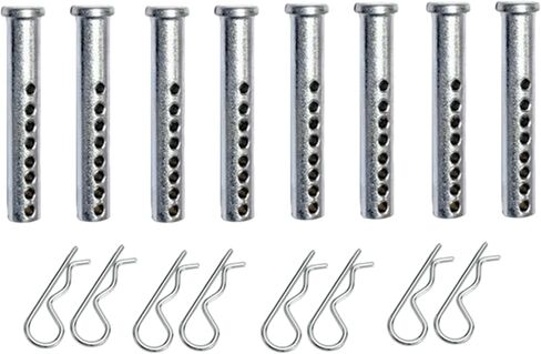 القطر: 7/16 × 2 - 1/2 بوصة دبوس Clevis قابل للتعديل، دبابيس عين مسامية ذات 8 فتحات، دبابيس Clevis عالمية، قفل لملحقات محرك الديزل البارد في آلة الزراعة (4 عبوات) in Saudi Arabia