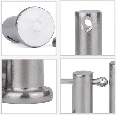 القطر: 7/16 × 2 - 1/2 بوصة دبوس Clevis قابل للتعديل، دبابيس عين مسامية ذات 8 فتحات، دبابيس Clevis عالمية، قفل لملحقات محرك الديزل البارد في آلة الزراعة (4 عبوات) in Saudi Arabia