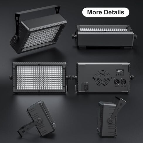 DJ Strobe Stage Light Bar, 288 RGB LED Wall Washer Light, 55 Zones Chasing Stage Party Light 4-in-1 DMX512, Remote Control for Halloween, Wedding, Club, Party (Black 1 Pack) in Saudi Arabia