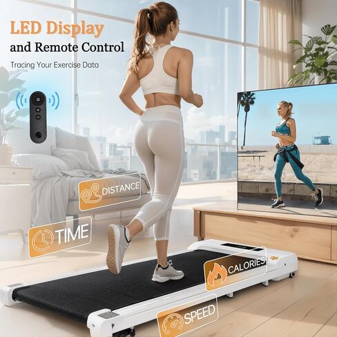 Walking Pad, Walking Pad Treadmills for Home Small, Under Desk Treadmill, Desk Treadmill for Office Under Desk, Portable Treadmill, 3 in 1 Small Treadmill in LED Display with Remote Control in Saudi Arabia