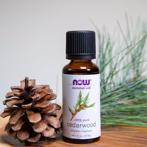 NOW Essential Oils, Cedarwood Oil, Strengthening Aromatherapy Scent, Steam Distilled, 100% Pure, Vegan, Child Resistant Cap, 1-Ounce in Saudi Arabia