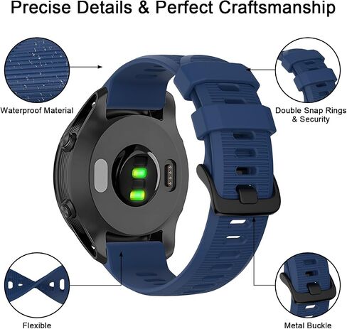 Meliya Bands Compatible with Garmin Forerunner 945/935 Watch Band, Forerunner 965/955 Watch Band Women Men, Soft Silicone Sport Replacement Strap for Garmin Forerunner 965 955 945 935 Smart Watch in Saudi Arabia