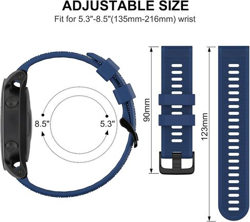 Meliya Bands Compatible with Garmin Forerunner 945/935 Watch Band, Forerunner 965/955 Watch Band Women Men, Soft Silicone Sport Replacement Strap for Garmin Forerunner 965 955 945 935 Smart Watch in Saudi Arabia