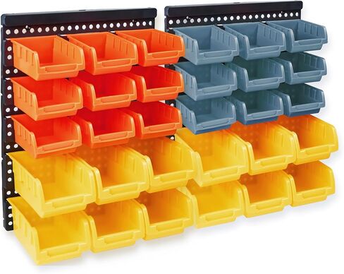 صناديق تخزين مثبتة على الحائط، منظم صناديق قطع 30 قطعة للمتجر، منظم البراغي، رف أدوات المرآب للبراغي والصواميل والمسامير والأظافر والخرز وأجزاء الأجهزة الصغيرة in Kuwait