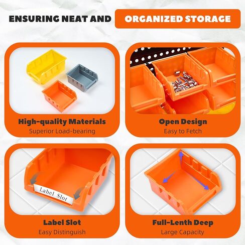 صناديق تخزين مثبتة على الحائط، منظم صناديق قطع 30 قطعة للمتجر، منظم البراغي، رف أدوات المرآب للبراغي والصواميل والمسامير والأظافر والخرز وأجزاء الأجهزة الصغيرة in Kuwait