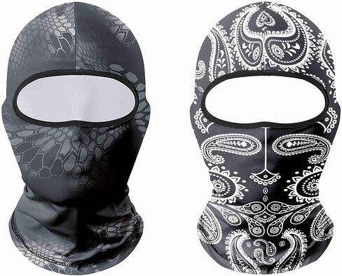 2 Pack Neck Gaiter with Ear Loops Full Head Mask Neck Covers Bandana Cloth Face Gaiter Mask Headwear in Saudi Arabia