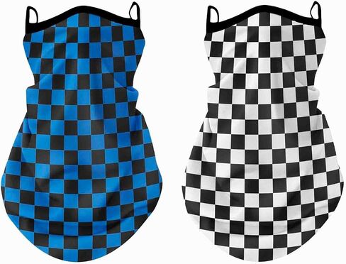 2 Pack Neck Gaiter with Ear Loops Full Head Mask Neck Covers Bandana Cloth Face Gaiter Mask Headwear in Saudi Arabia