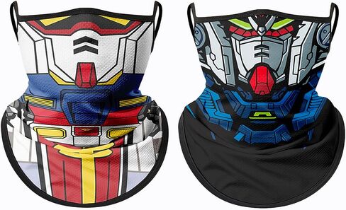 2 Pack Neck Gaiter with Ear Loops Full Head Mask Neck Covers Bandana Cloth Face Gaiter Mask Headwear in Saudi Arabia