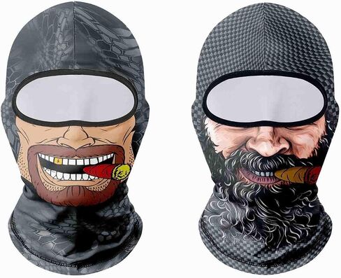 2 Pack Neck Gaiter with Ear Loops Full Head Mask Neck Covers Bandana Cloth Face Gaiter Mask Headwear in Saudi Arabia