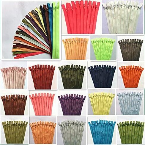 WKXFJJWZC 50pcs 14 Inch (35cm) Nylon Coil Zippers Bulk for Sewing Crafts 40 Color (14 inch) in Saudi Arabia