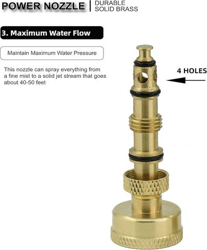 بخاخ فوهة خرطوم حديقة قابل للتعديل من PLG مع مجموعة صمامات الإغلاق - مرفق بزاوية 45 درجة وقبضة مريحة للري بدون جهد in Kuwait
