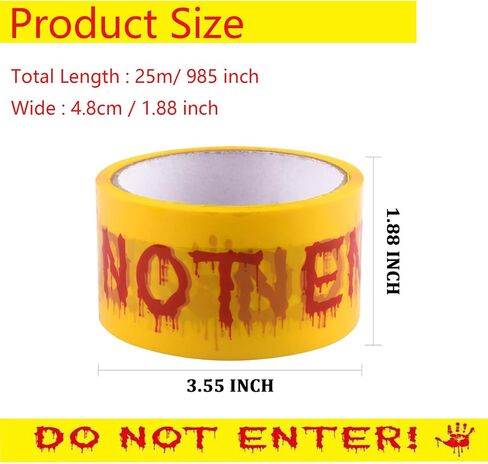 1.9 inch x 82 ft Halloween Decorations Caution Tape, DO NOT Enter Halloween Caution Tape Roll, Scary Hazard Warning Tape for Crime Scene Halloween Party Decorations Indoor Outdoor in Saudi Arabia