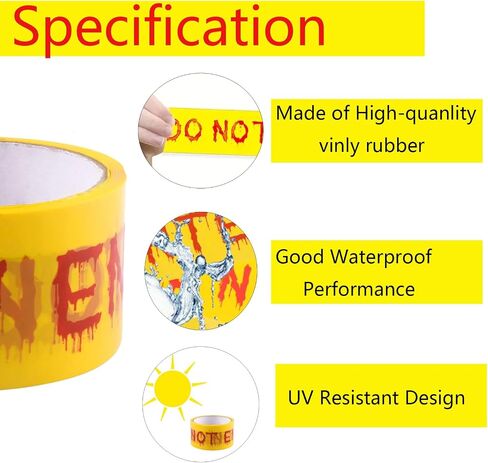 1.9 inch x 82 ft Halloween Decorations Caution Tape, DO NOT Enter Halloween Caution Tape Roll, Scary Hazard Warning Tape for Crime Scene Halloween Party Decorations Indoor Outdoor in Saudi Arabia