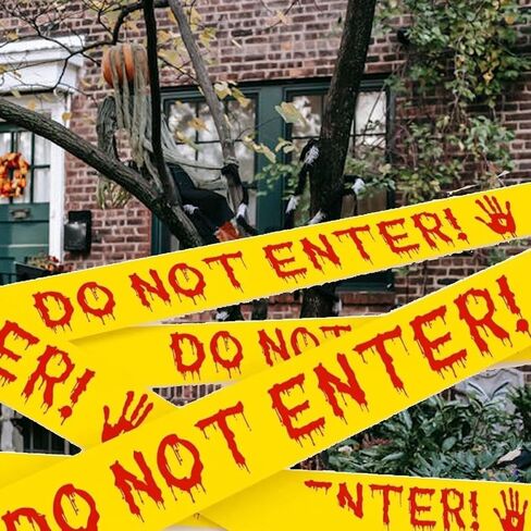 1.9 inch x 82 ft Halloween Decorations Caution Tape, DO NOT Enter Halloween Caution Tape Roll, Scary Hazard Warning Tape for Crime Scene Halloween Party Decorations Indoor Outdoor in Saudi Arabia