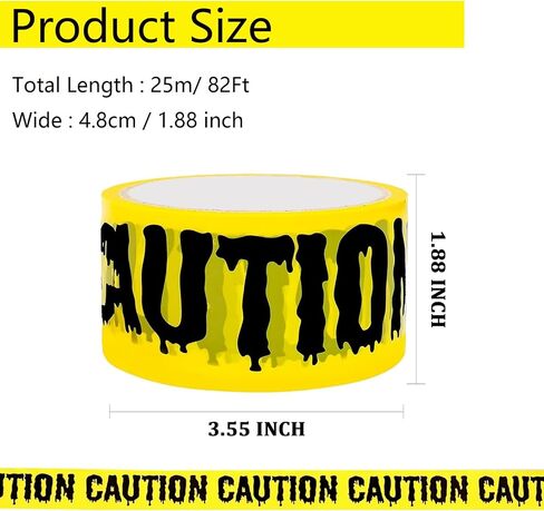 1.9 inch x 82 ft Halloween Decorations Caution Tape, DO NOT Enter Halloween Caution Tape Roll, Scary Hazard Warning Tape for Crime Scene Halloween Party Decorations Indoor Outdoor in Saudi Arabia
