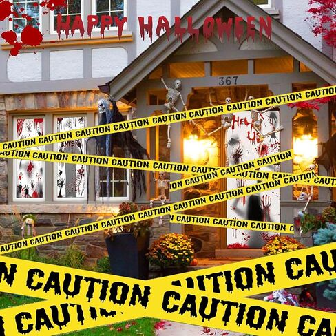 1.9 inch x 82 ft Halloween Decorations Caution Tape, DO NOT Enter Halloween Caution Tape Roll, Scary Hazard Warning Tape for Crime Scene Halloween Party Decorations Indoor Outdoor in Saudi Arabia
