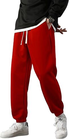 Marine Royal Men's Sweatpants, Drawstring Waist Running Fitness Jogging Pants in Saudi Arabia