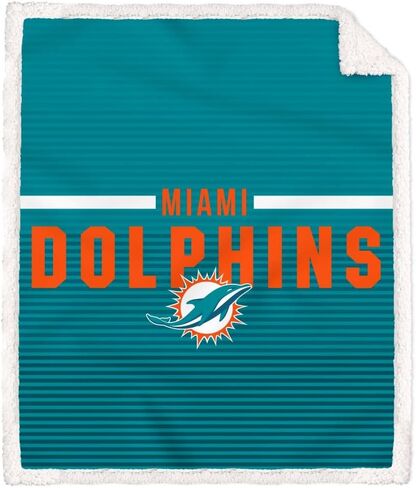 بطانية بولي سباندكس بحروف شعار Miami Dolphins مع شيربا in Kuwait