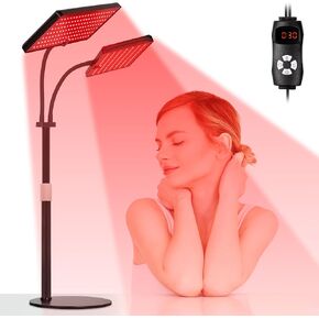 Red Light Therapy, Red Light Therapy for Body with Adjustable Stand, Red Light Therapy Lamp for Face, 660nm & 850nm Infrared Red Light Therapy Device with Therapy Glasses at Home Use