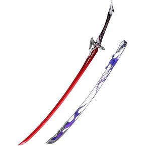 damdos Halloween Prop 40" Acheron Sword with Scabbard,Star Rail Staff Cosplay Weapon Acheron Sword Weapons Comic Show Role Playing Birthdays Gift