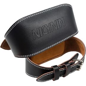 Weight Lifting Belt, Leather Weightlifting Belt, Gym Belt for Men Weight Lifting, Back Support Weight Belt, Powerlifting Lever Belt, 6 Inch Workout Belt