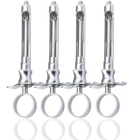 4 Premium Aspiring Dental 'Syringes 1.8ml Anesthetic One Ring with Finger Rests Dental Instruments