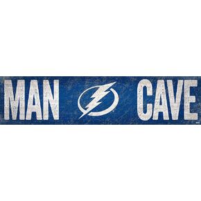 Fan Creations NHL Tampa Bay Lightning Unisex Tampa Bay Lightning Man Cave Sign, Team, One Size (H0845-Lightning)