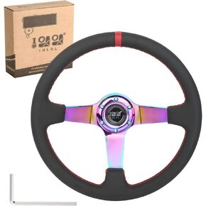 12.5 Inch Golf Cart Steering Wheel, Skid Steering Wheel, Universal Golf Cart Fit Yamaha G2-G29, EZGO RXV,TXT, Club Car DS, Club Car Precedent Tempo and Most（Dazzle Color）