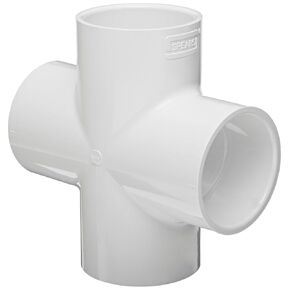 Spears 420 Series PVC Pipe Fitting, Cross, Schedule 40, 3" Socket
